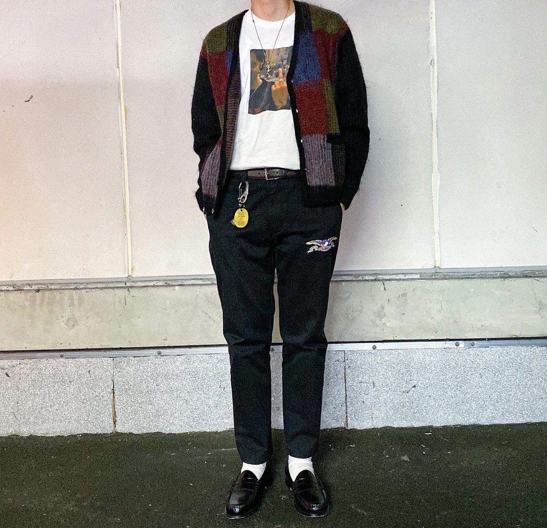 XL【在庫あり】SUPREME 22SS BRUSHED GRID MOHAIR CARDIGAN (Supreme