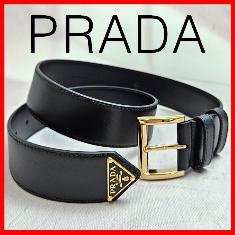 人気☆【PRADA】☆プラダ ロゴ レザー ベルトレディース☆正規品