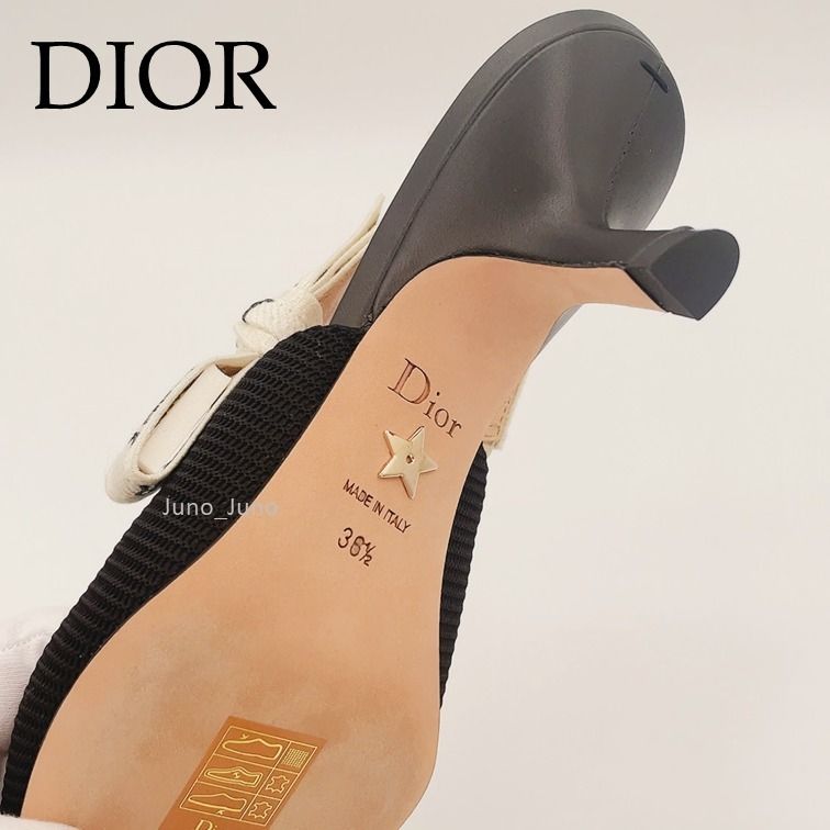 DIOR パンプス J'ADIOR スリングバック リボン 刺繍 ☆国内発送 (Dior
