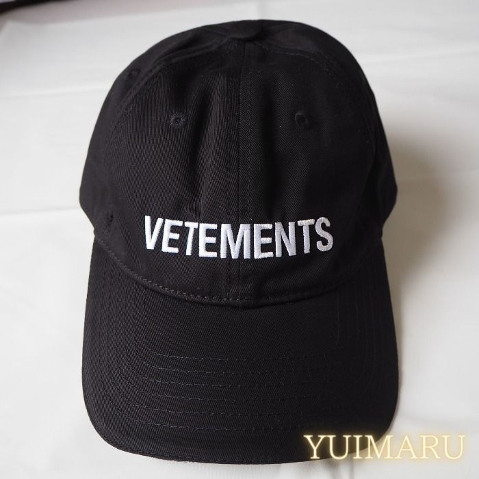 VETEMENTS 黒キャップ Iconic Logo Cap (VETEMENTS/キャップ