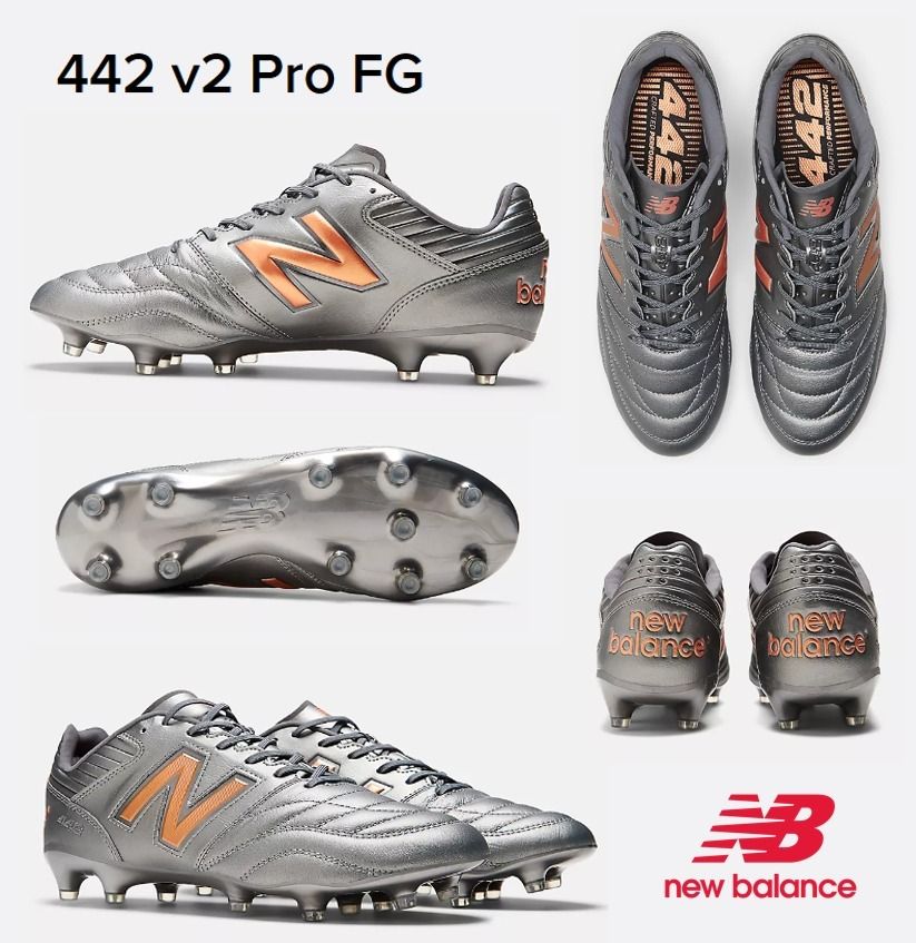 送料&関税込み！☆NB☆442 v2 Pro FG サッカースパイク シルバー (New