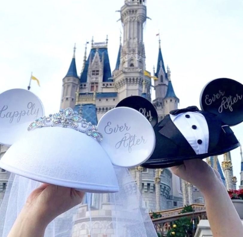 Disney】US Disney ウェディング 結婚式 イヤーハットセット (Disney