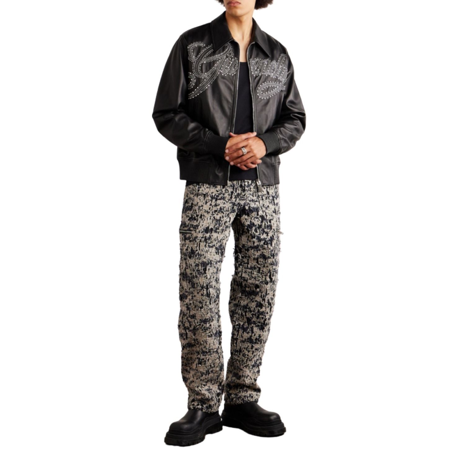 GIVENCHY ジバンシー スタッズロゴ レザー Jacket ジャケット