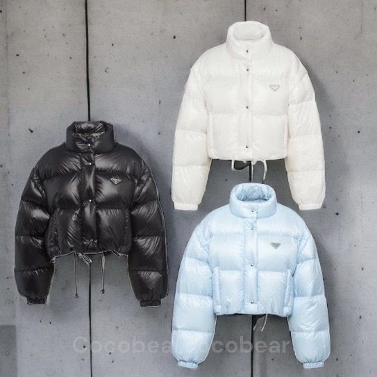 ☆PRADA☆Re-Nylon クロップド コンバーチブル ダウンジャケット