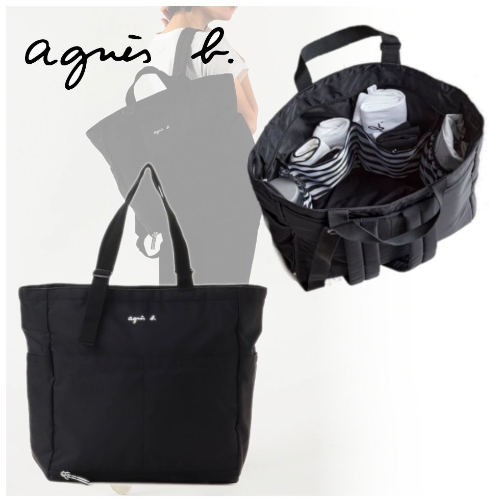 Agnes b】AC12 E BAG ペアレンツバッグ マザーズバッグ 2WAY (Agnes b