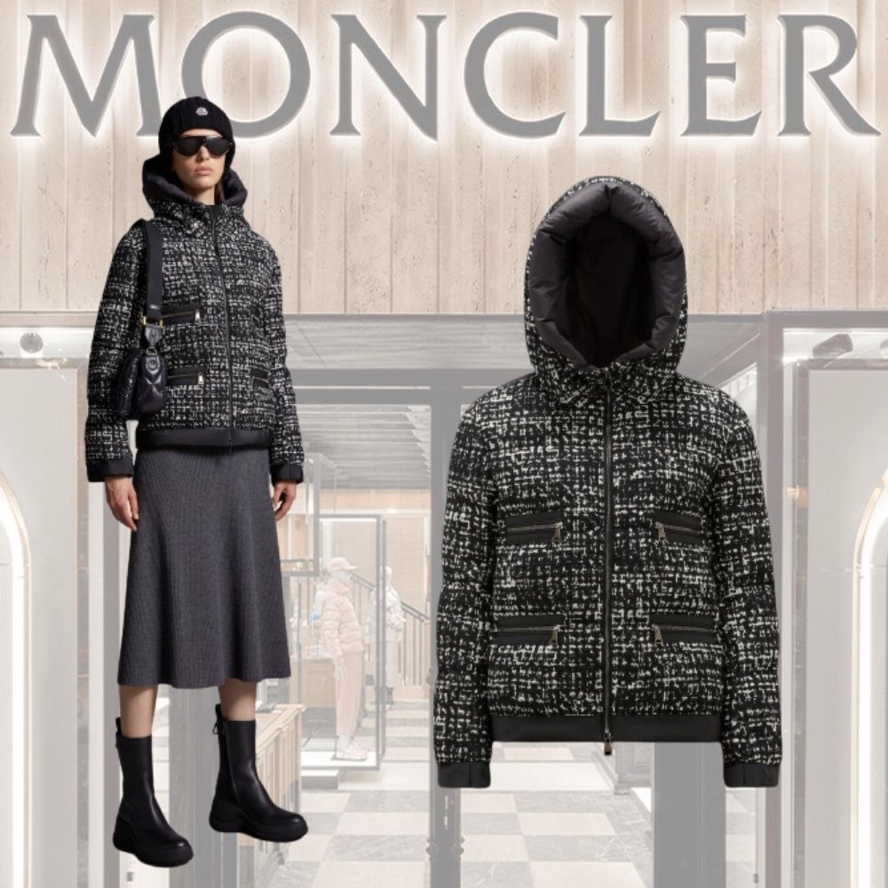 ☆【MONCLER(モンクレール)】Orange ☆ツイードダウンジャケット
