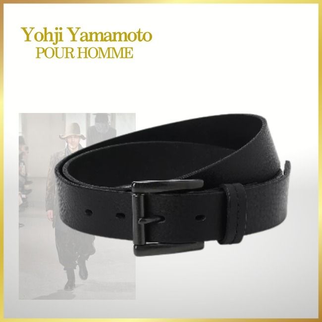 YOHJI YAMAMOTO] 30MM LEATHER BELT☆国内買付け☆GIFTにも◎！ (Yohji