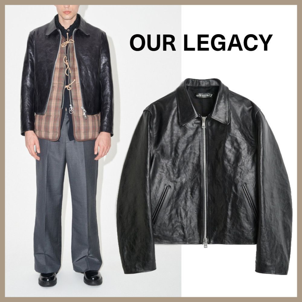 ☆OUR LEGACY☆ MINI JACKET ミニ ジャケット ブラック レザー (OUR