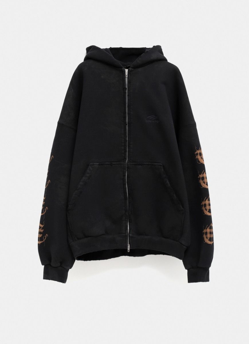 ☆BALENCIAGA HEAVY METAL OUTERWEAR ZIP-UP HOODIE パーカー