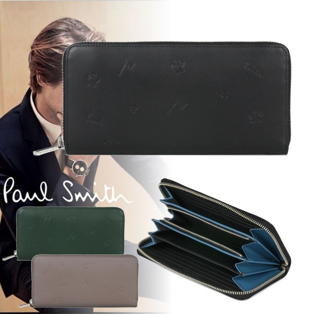 Paul Smith】PS Paul Smith ドローイングラウンドジップ長財布 (Paul