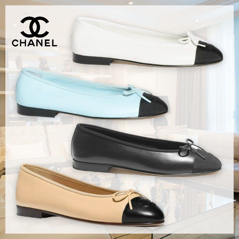 柔らかく履きやすい！】CHANEL CCロゴ バレリーナ シューズ (CHANEL