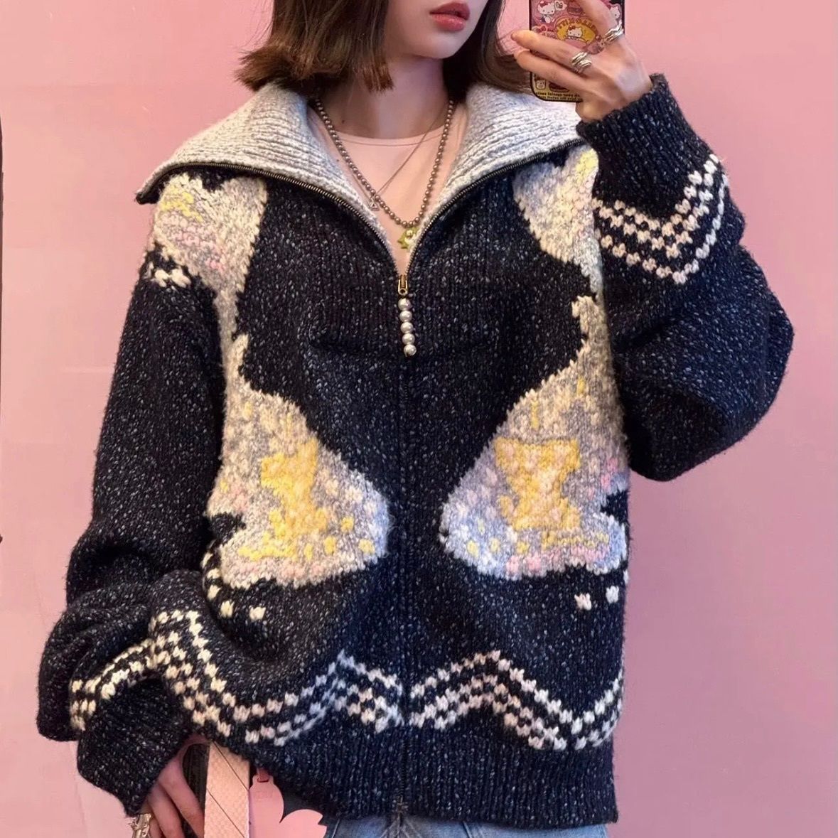 LV x NIGOコラボ Zippered Knitted Blouson 関税込 (Louis Vuitton