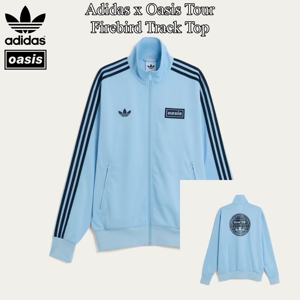 Adidas x Oasis Tour】Firebird Track Top☆Clear Sky☆2025☆ (adidas