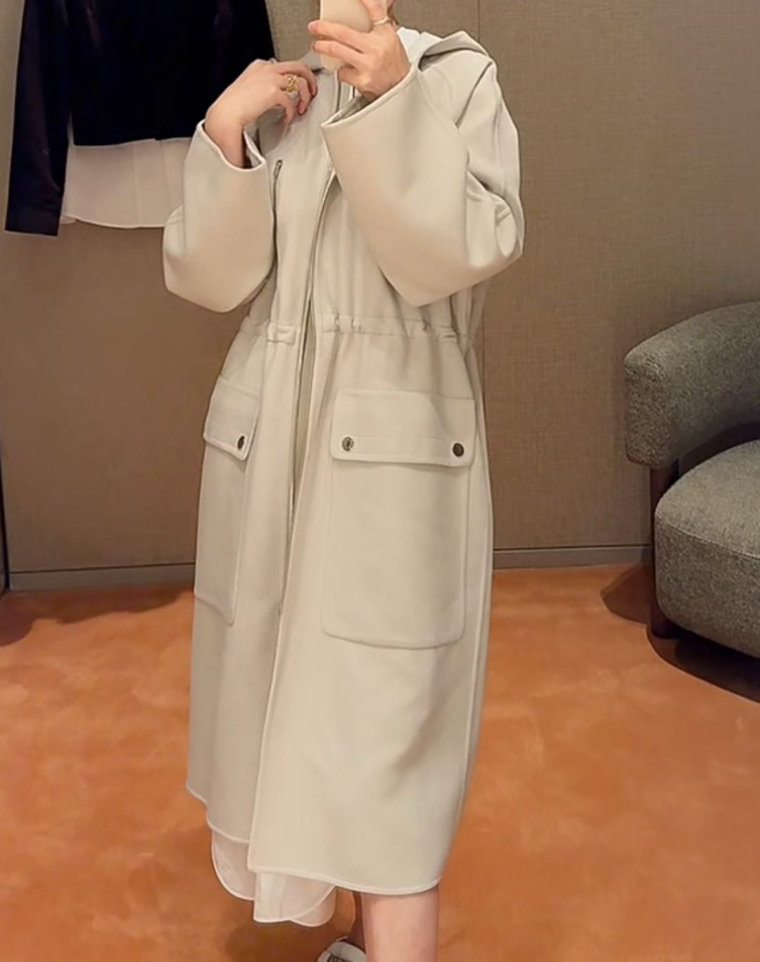 フード付きが嬉しい♪】エルメス☆コート (HERMES/コート) H5H0189DGDO