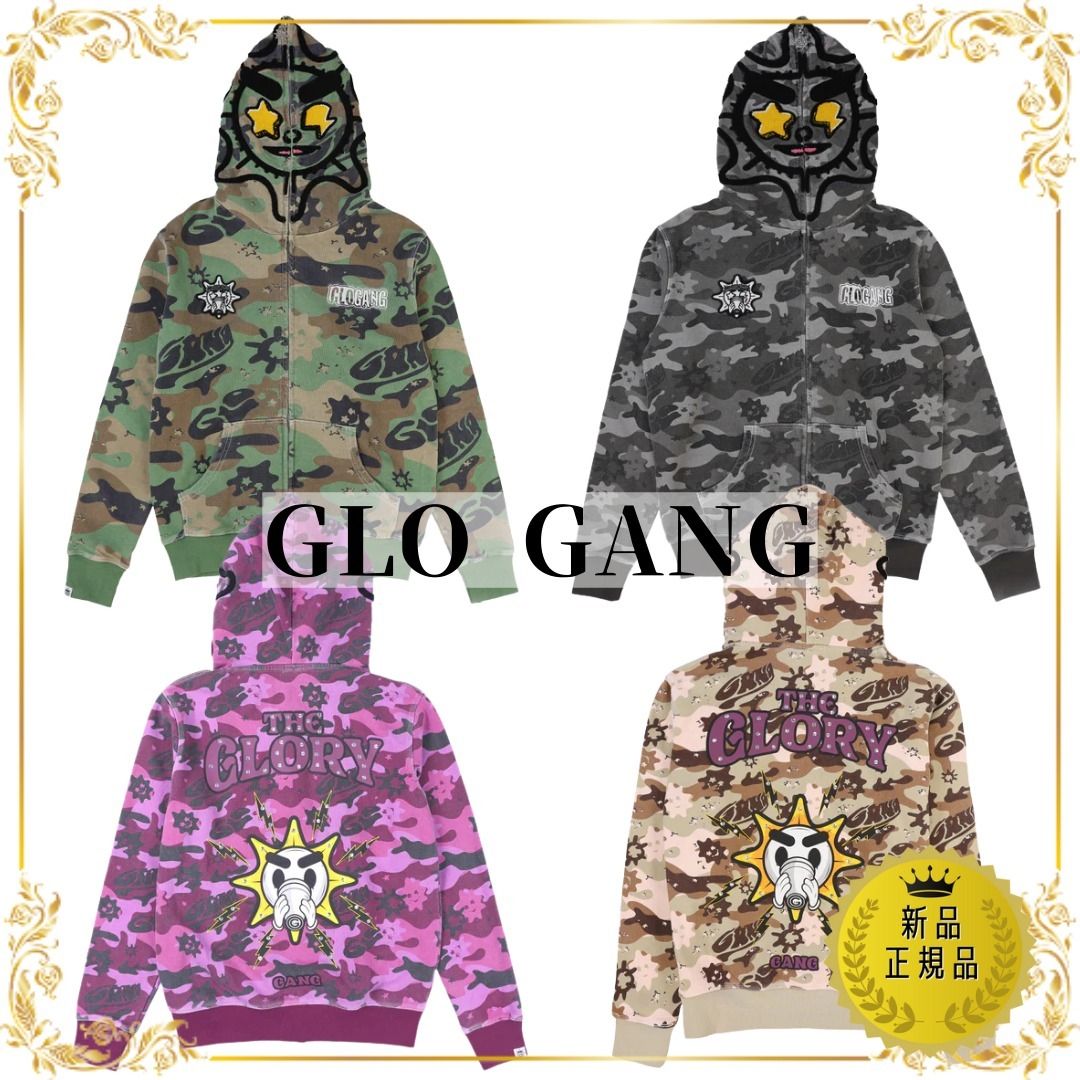 GLOGANG パーカー フーディ フルジップ Glory 4色○送料無料○ (Glo
