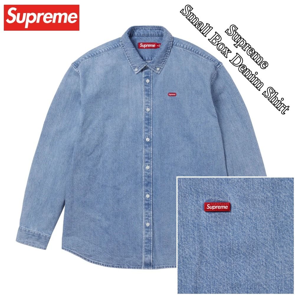 Supreme】Small Box Denim Shirt☆Washed Indigo☆25SS☆ (Supreme