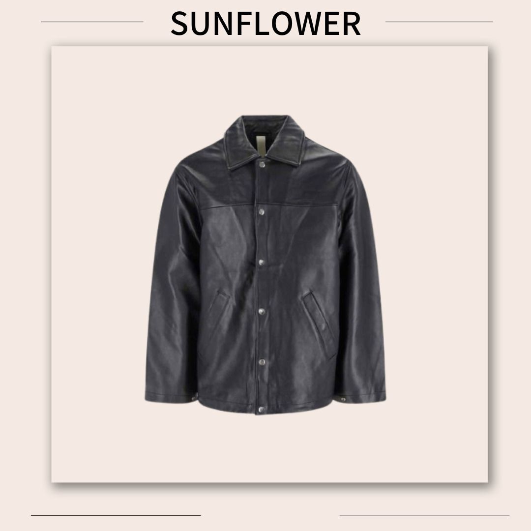 SUNFLOWER〉コーチレザージャケット - ブラック（関税込み
