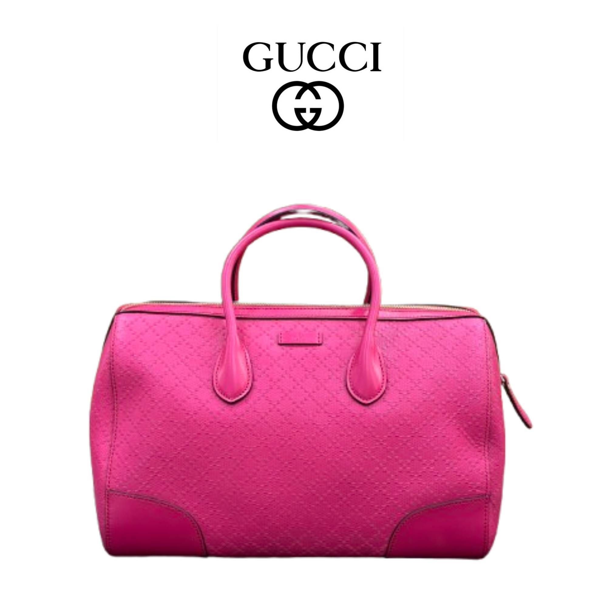 ☆送料関税込☆GUCCI ローズピンク ボストン ハンドバッグ (GUCCI