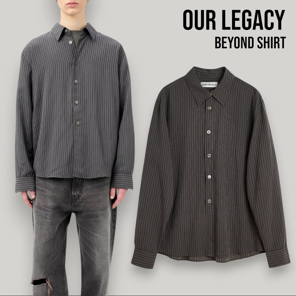 OUR LEGACY】 BEYOND SHIRT Iron Stripe Ceremony Viscose (OUR LEGACY