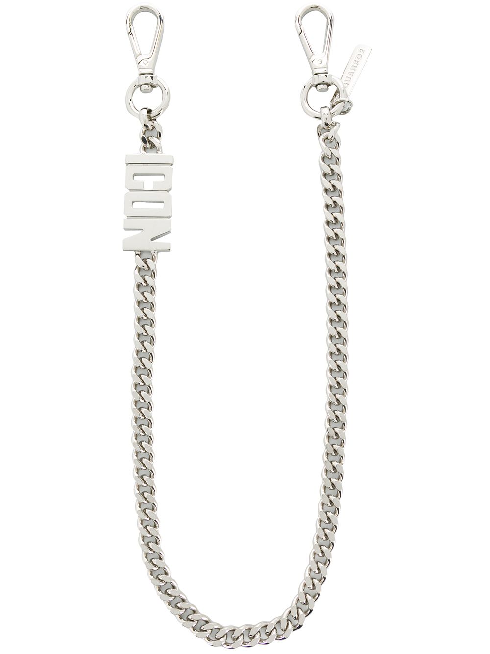 DSQUARED2 ICON Faceted Chain Keyring | Silver | FARFETCH SA
