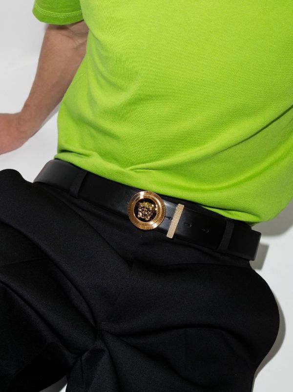 Versace メドゥーサ ビギー レザーベルト | ブラック | FARFETCH JP