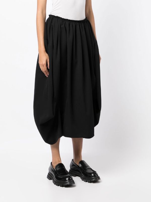 Comme Des Garçons Comme Des Garçons ギャザー スカート | ブラック