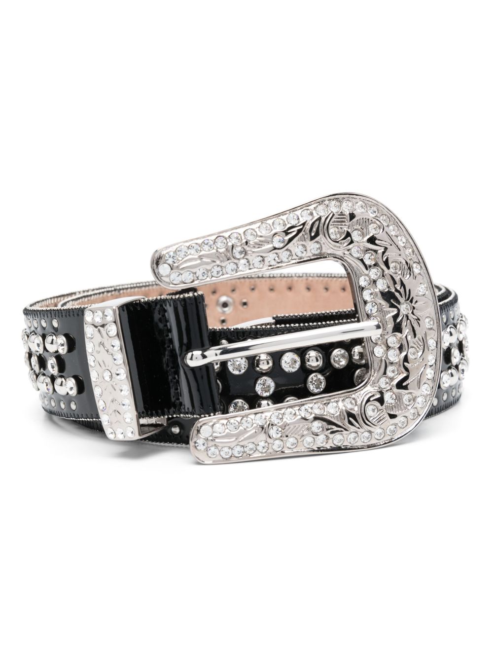 Philipp Plein crystal-embellished Leather Belt | Black | FARFETCH