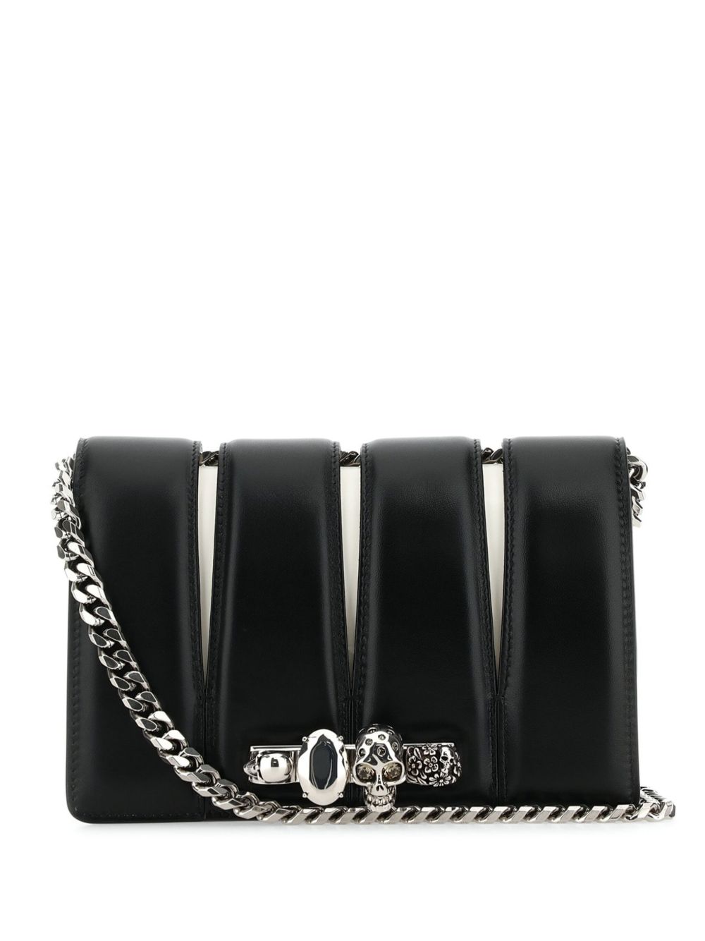Alexander McQueen Slash Studded chain-link Bag | Black | FARFETCH CA