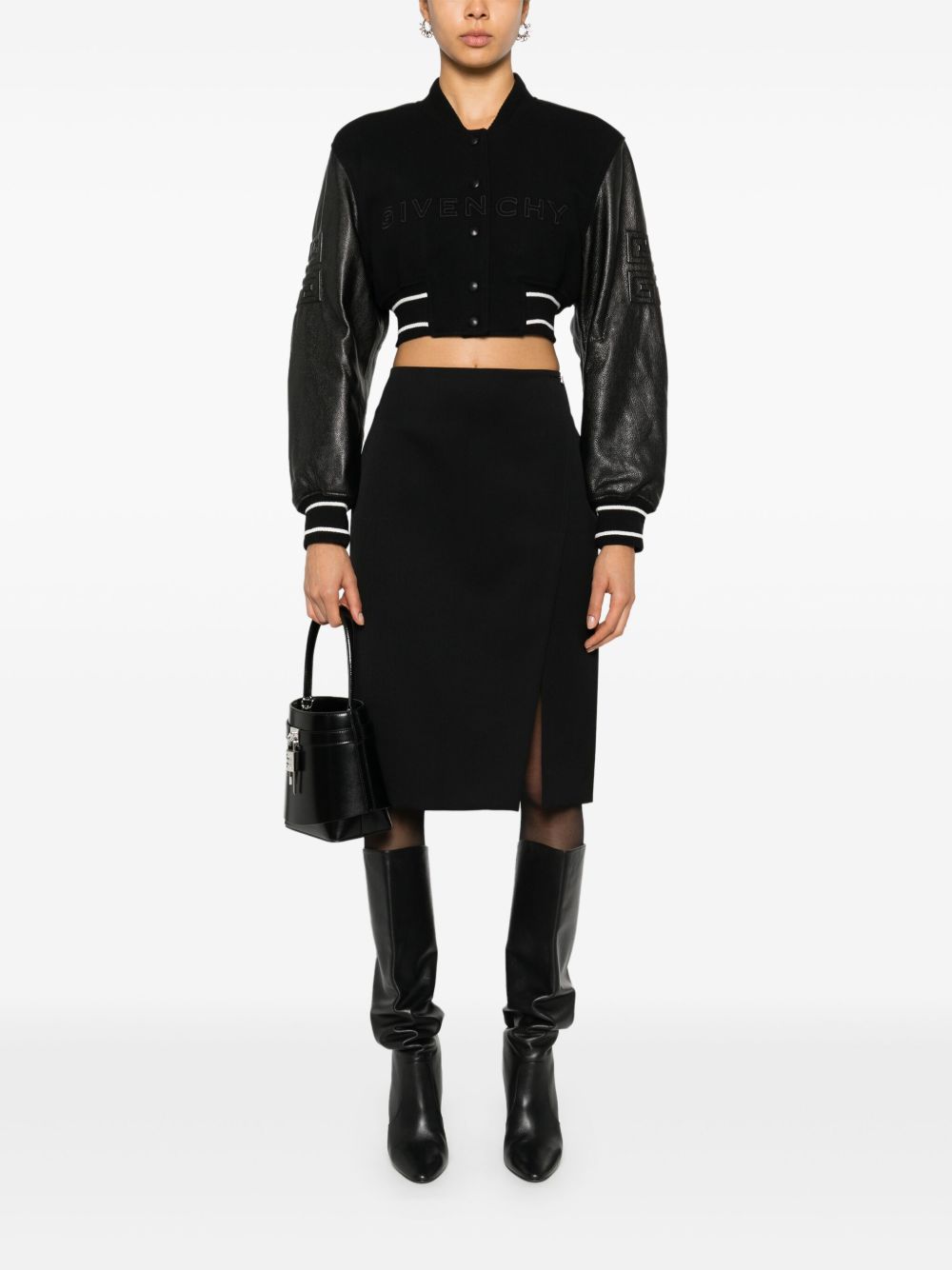 Givenchy クロップド ボンバージャケット | ブラック | FARFETCH JP