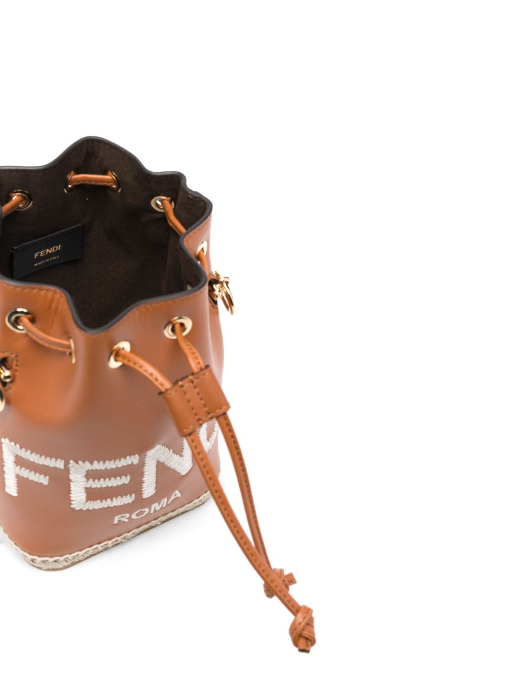 FENDI Small Mon Tresor Leather Bucket Bag | Brown | FARFETCH