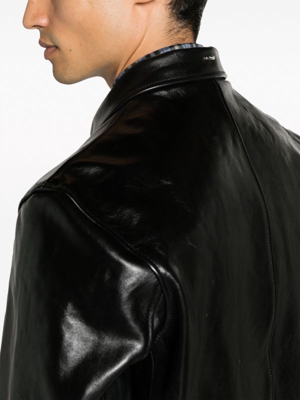 OUR LEGACY Mini Leather Zipped Jacket | Black | FARFETCH