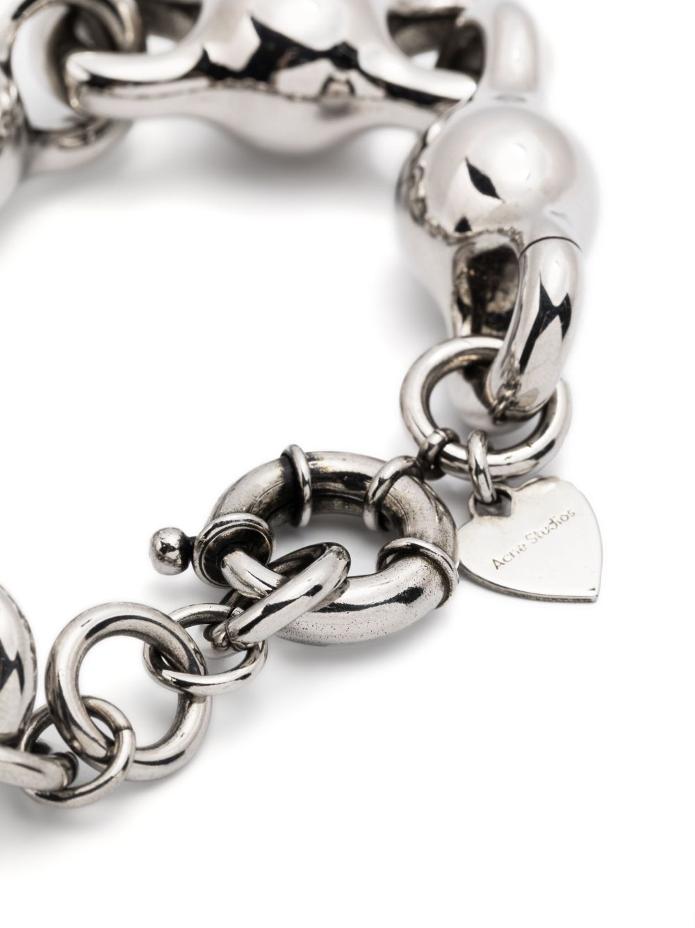 Acne Studios ハートチャーム ブレスレット | シルバートーン