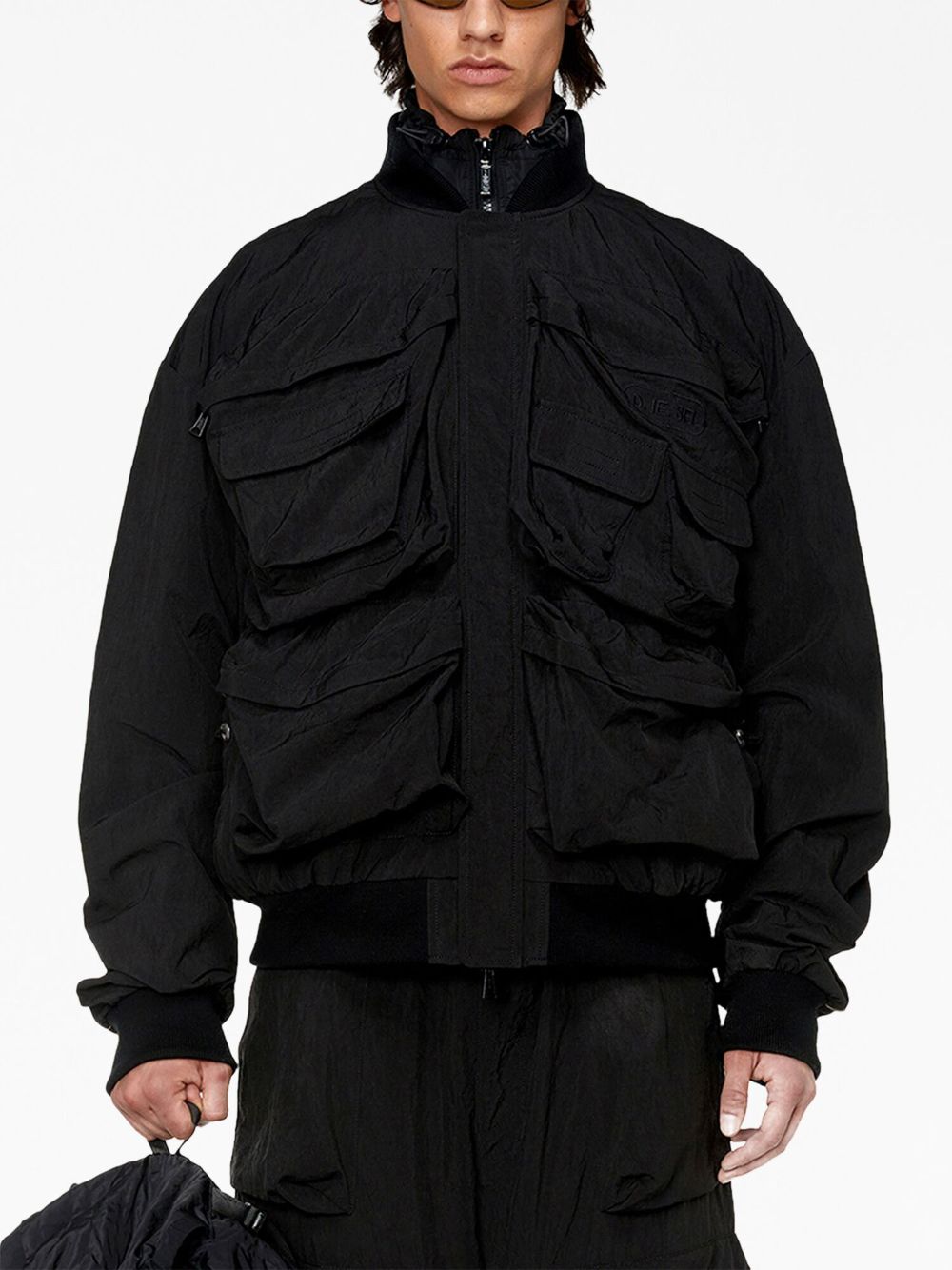Diesel J-Stain-Short ボンバージャケット | ブラック | FARFETCH JP