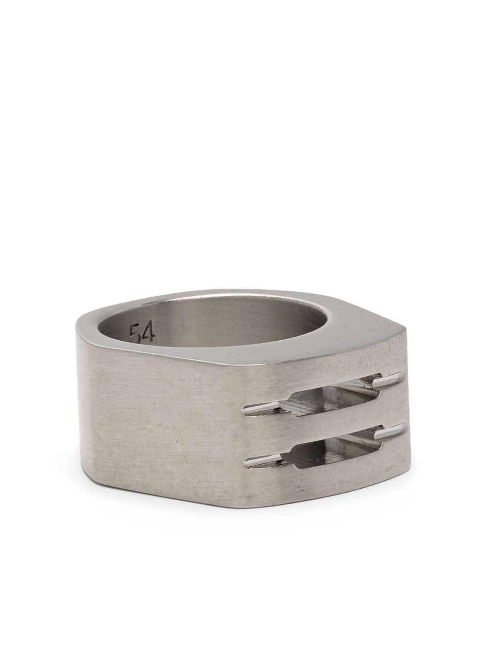 Rick Owens Chunky Beveled Ring | Silver | FARFETCH
