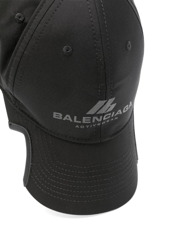 Balenciaga logo-print Baseball Cap | Black | FARFETCH