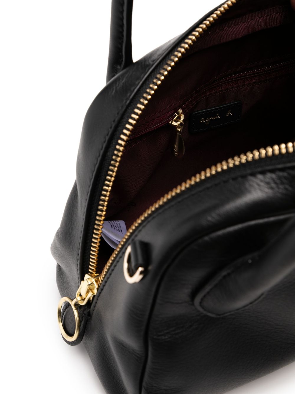 Agnès b. Leather Boston Cross Baby Bag | Black | FARFETCH