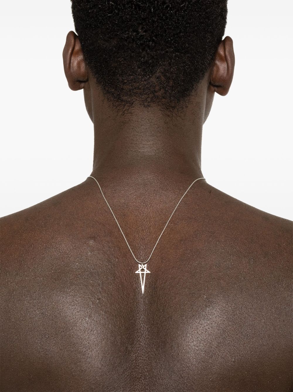 Rick Owens Pentagram Necklace | Silver | FARFETCH