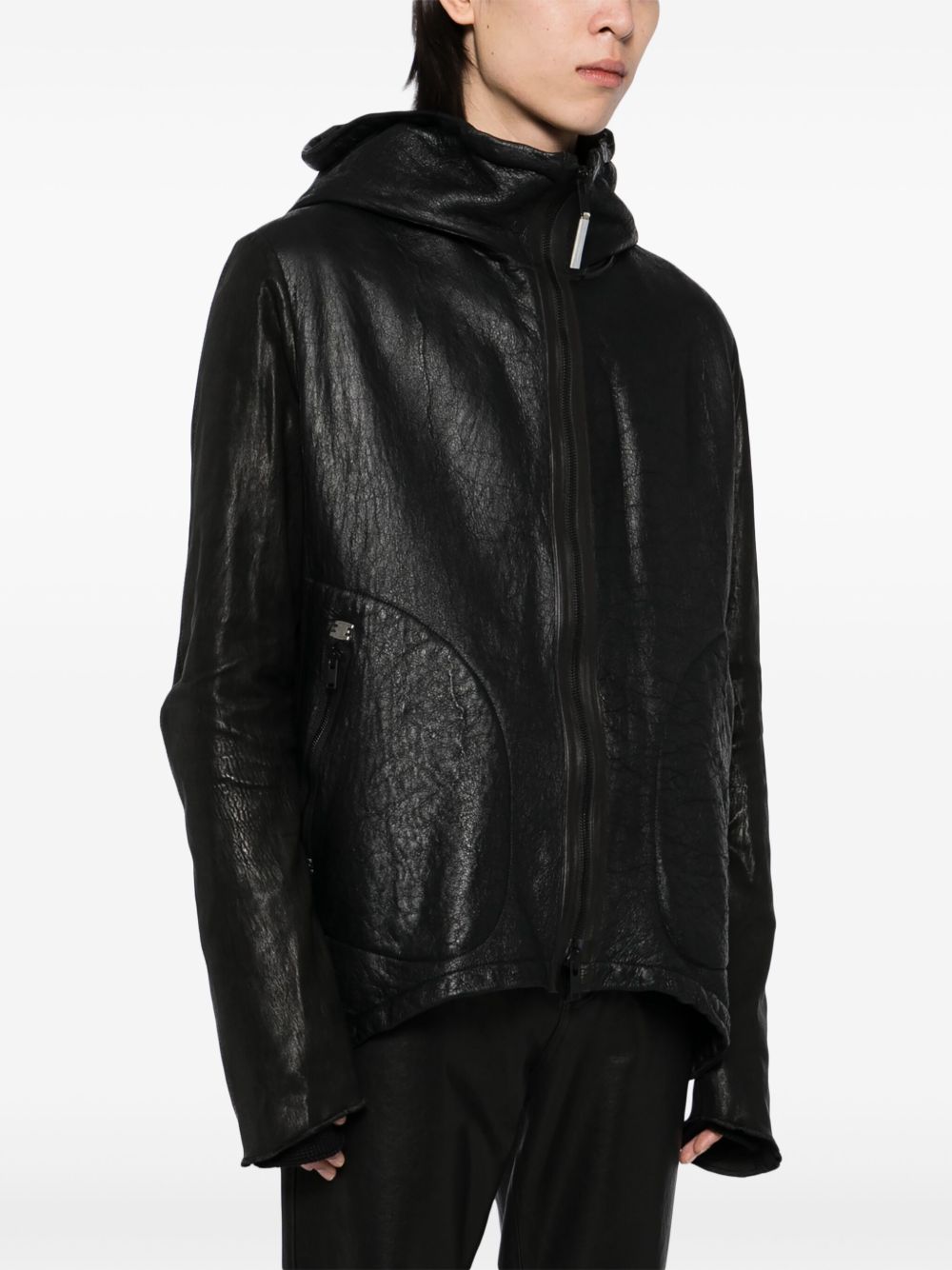 Isaac Sellam Experience Flemmard レザージャケット | ブラック