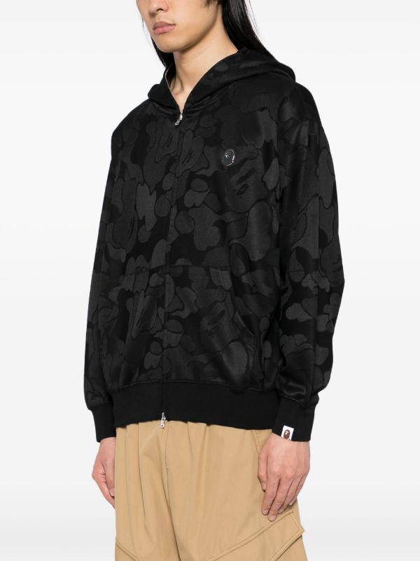 A BATHING APE® カモフラージュ ジップパーカー | ブラック | FARFETCH JP