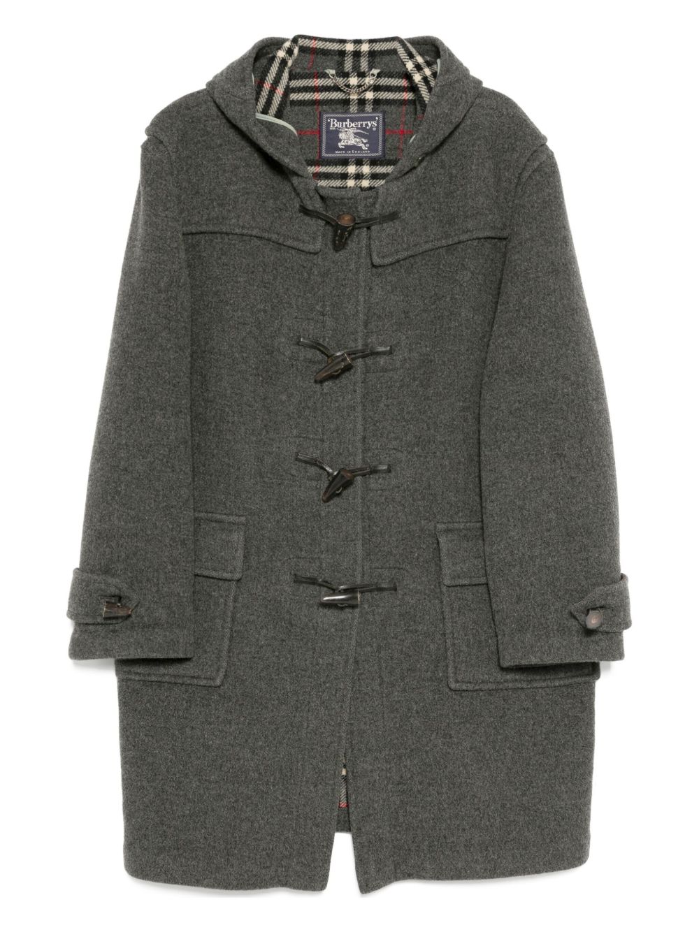 BURBERRY ダッフルコート S グレー ウール キッズ 120-130程度