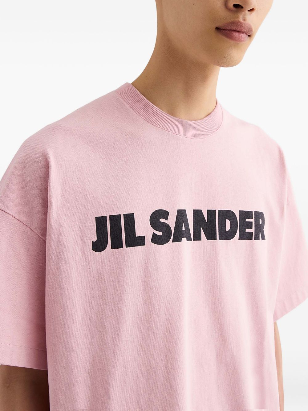 Jil Sander logo-print Cotton T-shirt | Pink | FARFETCH