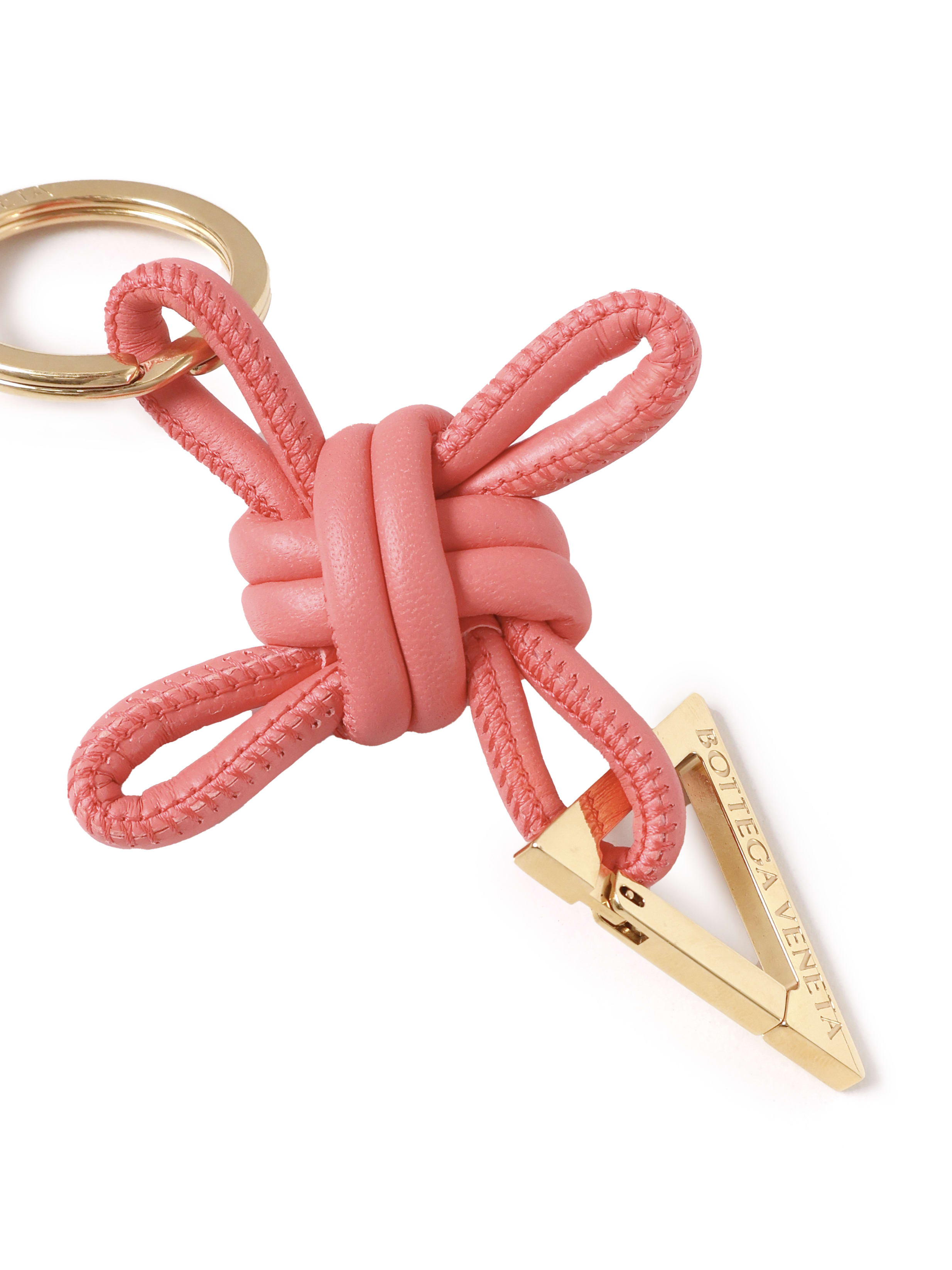 Bottega Veneta Triangle Square Double Knot Key Ring | italist