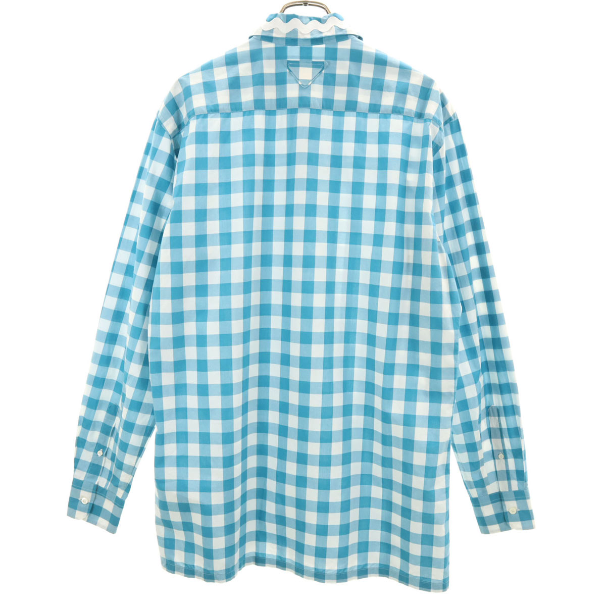 PRADA made in Italy Gingham Check Pattern Long sleeve Cotton shirt