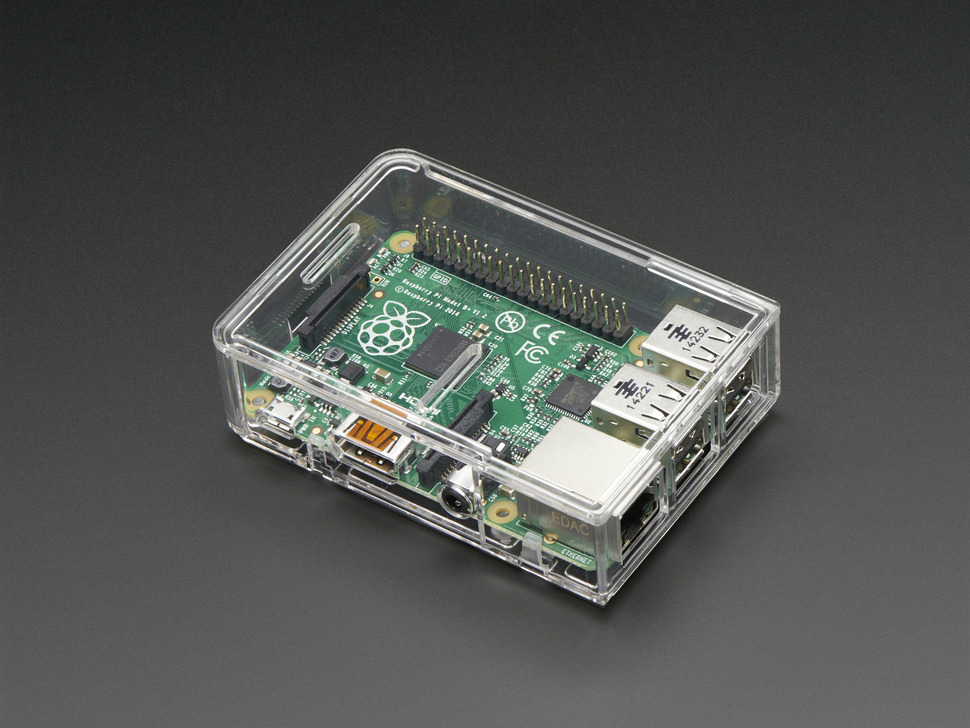 Pi Model B+ / Pi 2 / Pi 3 Case Base - Clear : Adafruit Industries