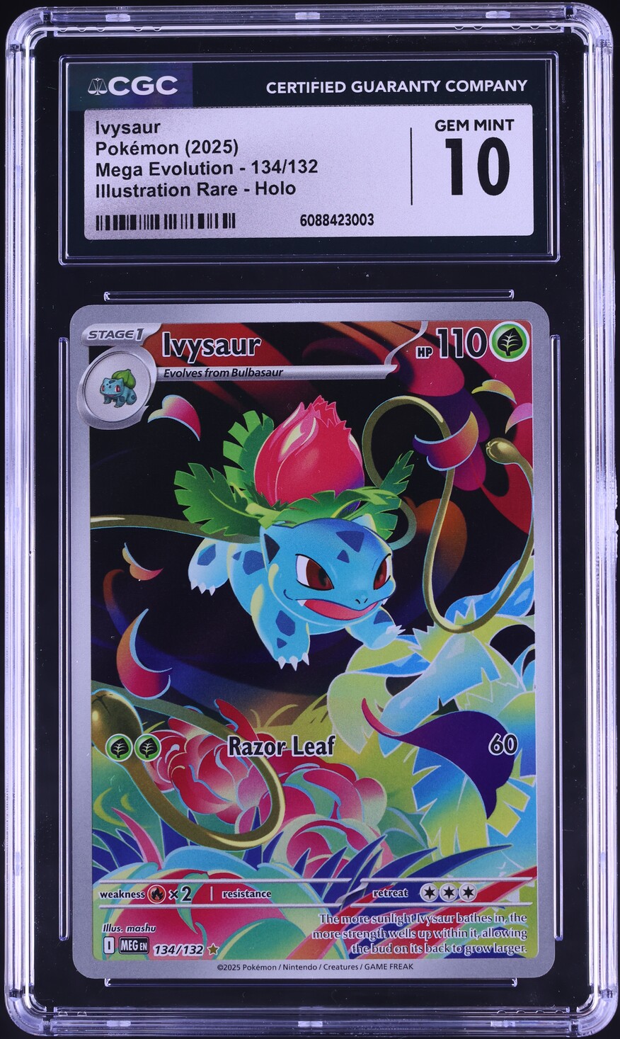 2025 Pokemon Mega Evolution IR Ivysaur #134 CGC 10 GEM MINT on