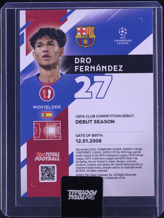 2025 Topps Total Football Ones To Watch Dro Fernandez ROOKIE /99