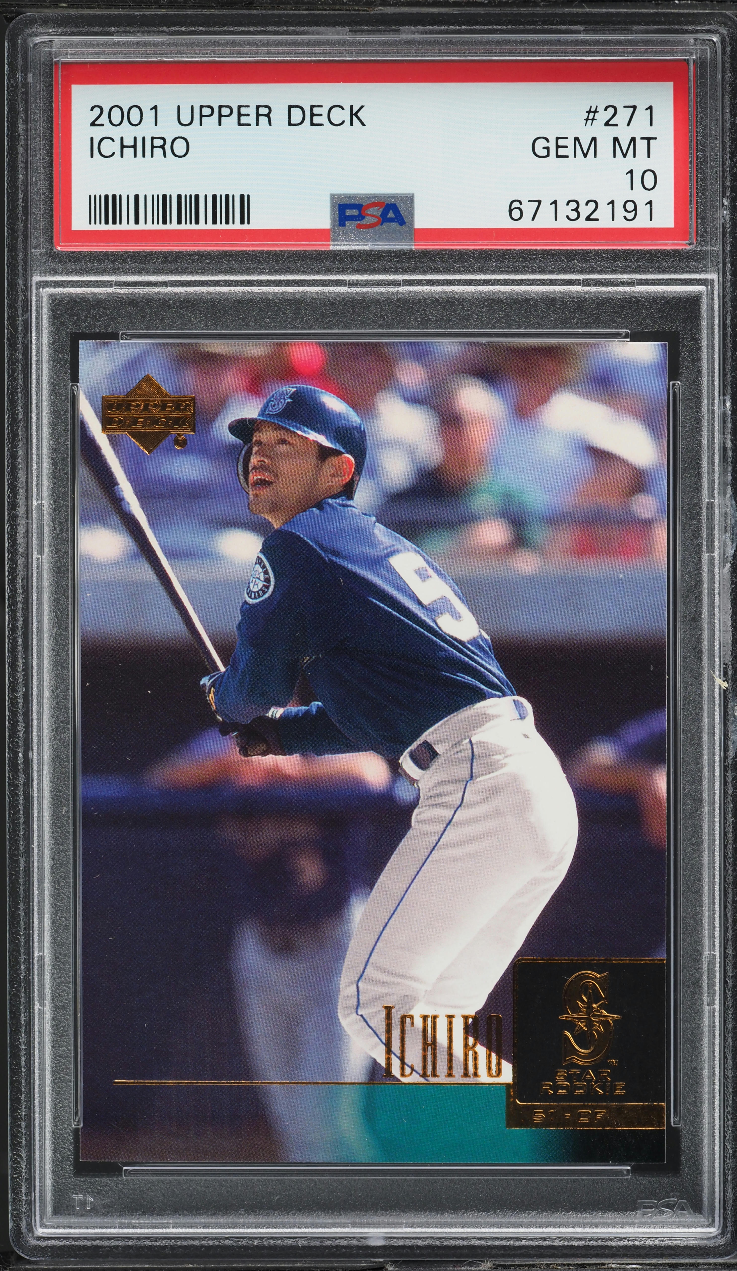 2001 Upper Deck Ichiro Suzuki ROOKIE #271 PSA 10 GEM MINT on