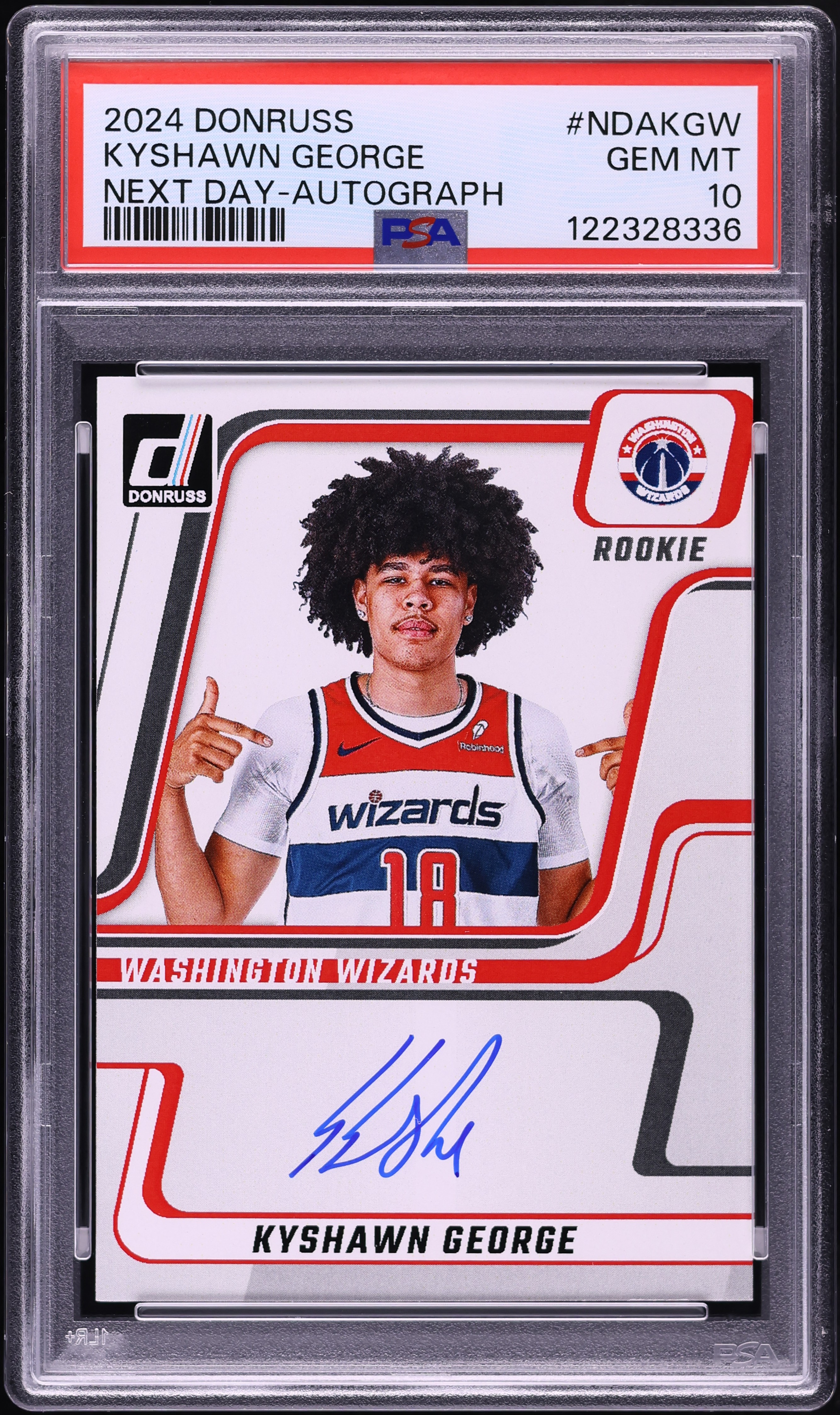 2024 Donruss Next Day Kyshawn George ROOKIE AUTO #NDAKGW PSA 10