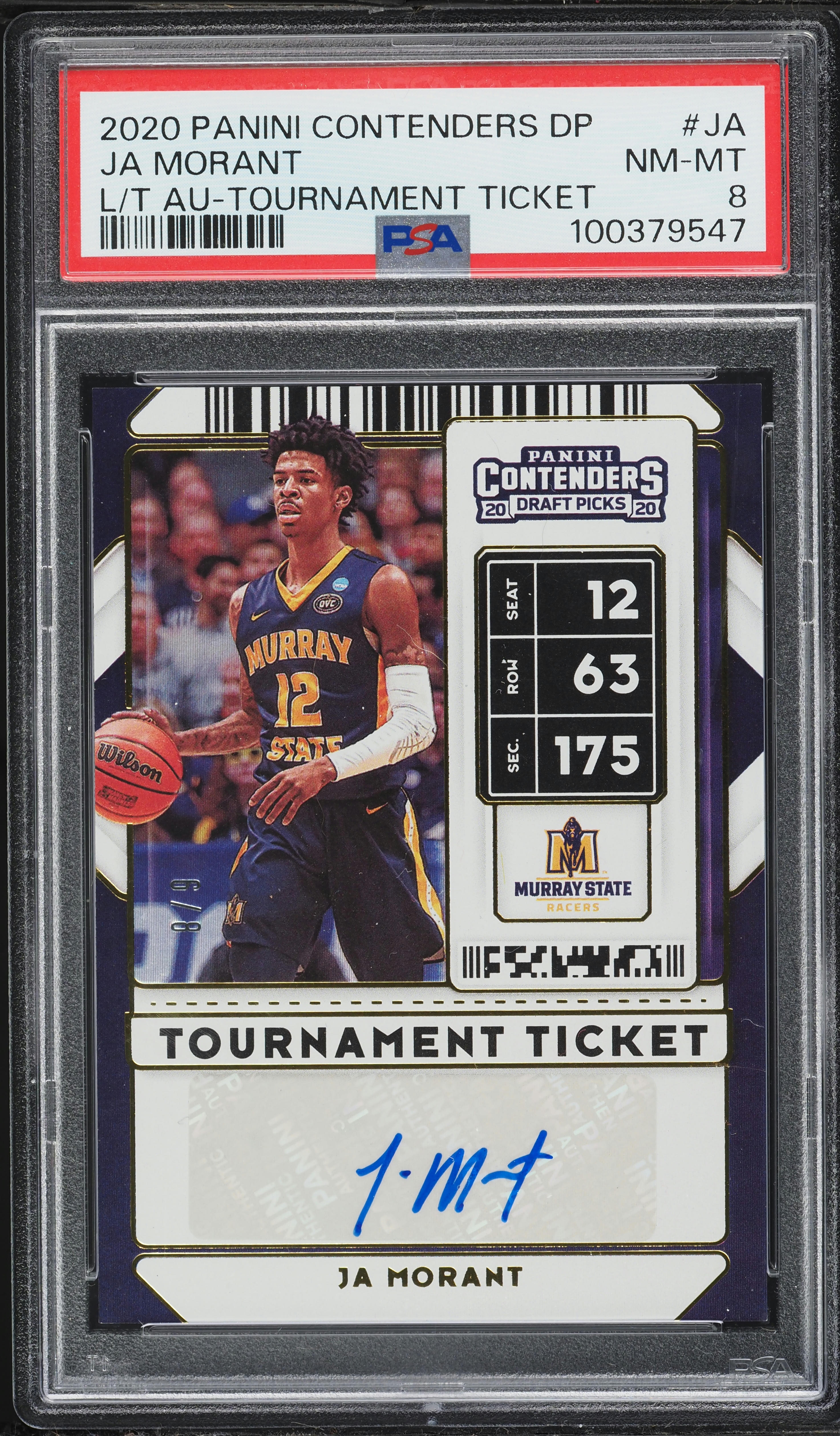 2020 Panini Contenders DP Legacy Ticket Tournament Ja Morant AUTO