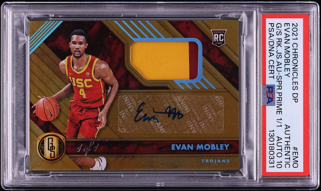 2021 Panini Chronicles DP Gold Standard Super Prime Evan Mobley